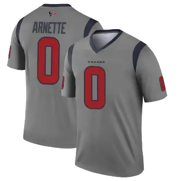 ＃0 Men's Damon Arnette Gray Legend Houston Texans Inverted Jersey