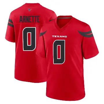＃0 Men's Damon Arnette Red Game Houston Texans Alternate Jersey