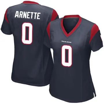 ＃0 Women's Damon Arnette Navy Blue Game Houston Texans Team Color Jersey