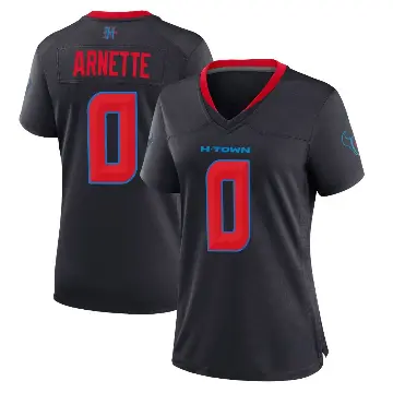 ＃0 Women's Damon Arnette Navy Game Houston Texans 2nd Alternate Jersey