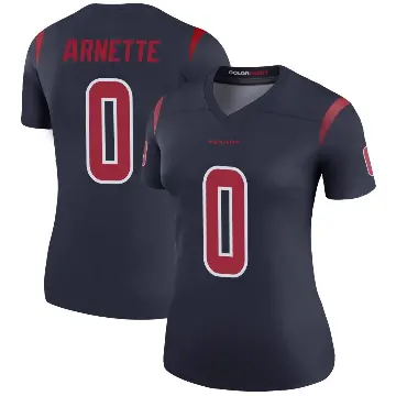 ＃0 Women's Damon Arnette Navy Legend Houston Texans Color Rush Jersey
