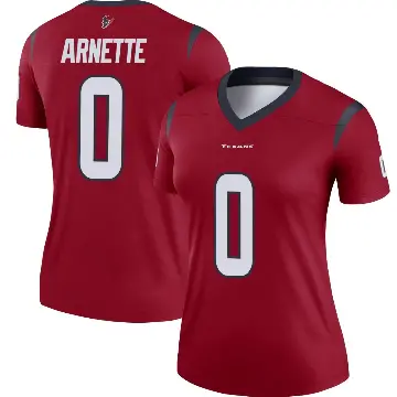 ＃0 Women's Damon Arnette Red Legend Houston Texans Jersey