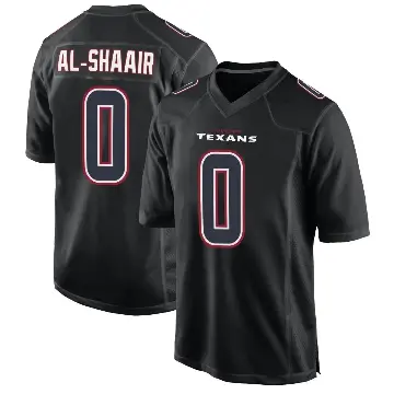 ＃0 Youth Azeez Al-Shaair Black Game Houston Texans Fashion Jersey