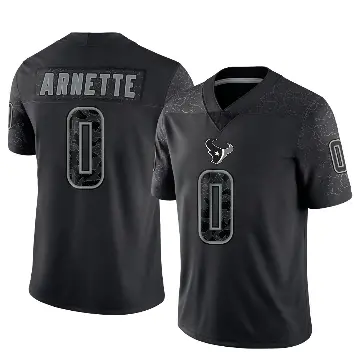 ＃0 Youth Damon Arnette Black Limited Houston Texans Reflective Jersey