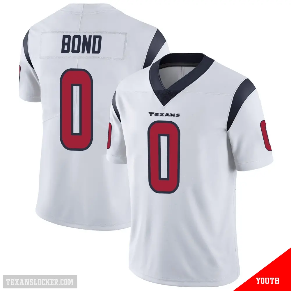 ＃0 Youth Lewis Bond White Limited Houston Texans Vapor Untouchable Jersey