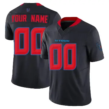 ＃00 Men's Custom Navy Limited Houston Texans 2nd Alternate Vapor F.U.S.E. Jersey
