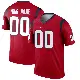＃00 Men's Custom Red Legend Houston Texans Jersey