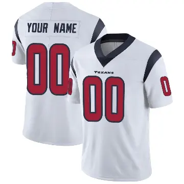 ＃00 Men's Custom White Limited Houston Texans Vapor Untouchable Jersey