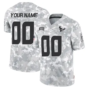 ＃00 Youth Custom Arctic Camo Limited Houston Texans 2024 Salute to Service Jersey