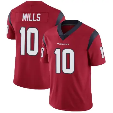 ＃10 Men's Davis Mills Red Limited Houston Texans Alternate Vapor Untouchable Jersey