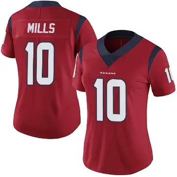 ＃10 Women's Davis Mills Red Limited Houston Texans Alternate Vapor Untouchable Jersey