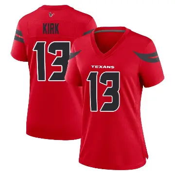＃13 Women's Christian Kirk Red Game Houston Texans Alternate Jersey