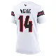 ＃14 Women's Jared Wayne White Game Houston Texans Jersey