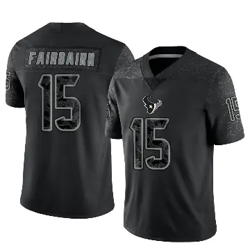 ＃15 Youth Ka'imi Fairbairn Black Limited Houston Texans Reflective Jersey