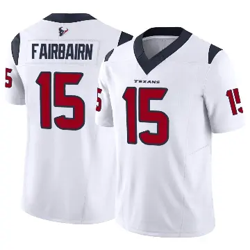 ＃15 Youth Ka'imi Fairbairn White Limited Houston Texans Vapor F.U.S.E. Jersey