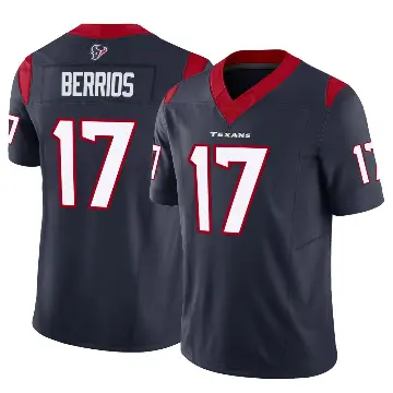 ＃17 Men's Braxton Berrios Navy Limited Houston Texans Vapor F.U.S.E. Jersey