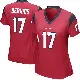 ＃17 Women's Braxton Berrios Red Game Houston Texans Alternate Jersey