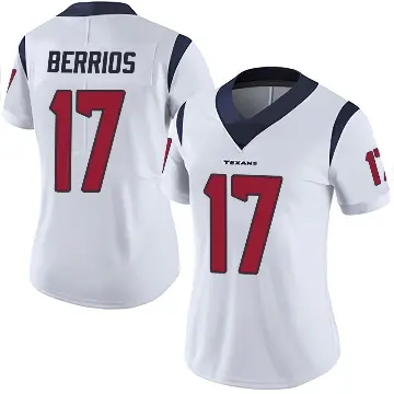 ＃17 Women's Braxton Berrios White Limited Houston Texans Vapor Untouchable Jersey
