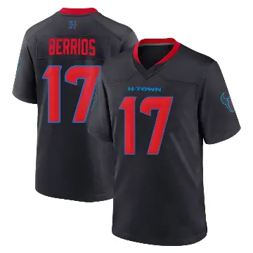＃17 Youth Braxton Berrios Navy Game Houston Texans 2nd Alternate Jersey