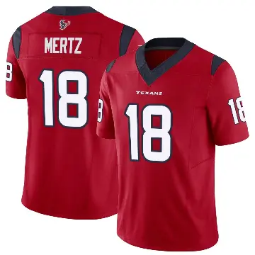 ＃18 Youth Graham Mertz Red Limited Houston Texans Vapor F.U.S.E. Jersey