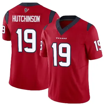＃19 Youth Xavier Hutchinson Red Limited Houston Texans Vapor F.U.S.E. Jersey