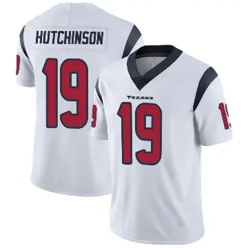 ＃19 Youth Xavier Hutchinson White Limited Houston Texans Vapor Untouchable Jersey