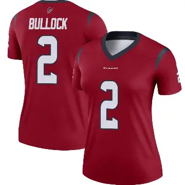 ＃2 Women's Calen Bullock Red Legend Houston Texans Jersey