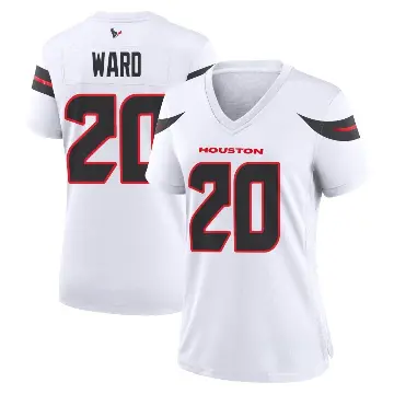 ＃20 Women's Jimmie Ward White Game Houston Texans Jersey