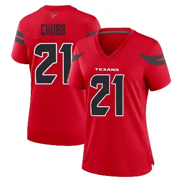 ＃21 Women's Nick Chubb Red Game Houston Texans Alternate Jersey