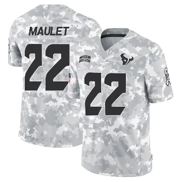 ＃22 Men's Arthur Maulet Arctic Camo Limited Houston Texans 2024 Salute to Service Jersey