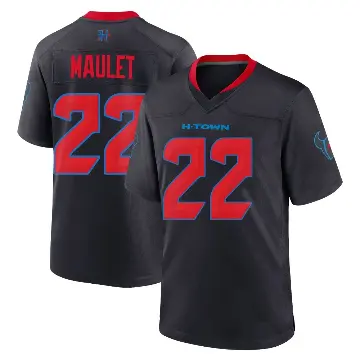 ＃22 Men's Arthur Maulet Navy Game Houston Texans 2nd Alternate Jersey