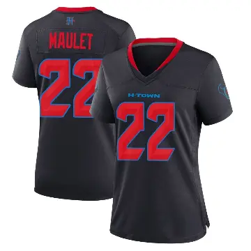 ＃22 Women's Arthur Maulet Navy Game Houston Texans 2nd Alternate Jersey