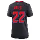 ＃22 Women's Arthur Maulet Navy Game Houston Texans 2nd Alternate Jersey