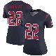 ＃22 Women's Arthur Maulet Navy Legend Houston Texans Color Rush Jersey