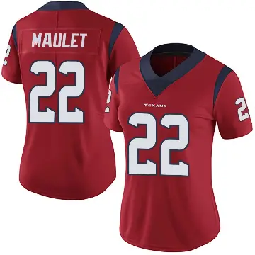 ＃22 Women's Arthur Maulet Red Limited Houston Texans Alternate Vapor Untouchable Jersey