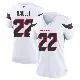 ＃22 Women's Arthur Maulet White Game Houston Texans Jersey
