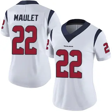 ＃22 Women's Arthur Maulet White Limited Houston Texans Vapor Untouchable Jersey