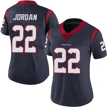 ＃22 Women's Jawhar Jordan Navy Blue Limited Houston Texans Team Color Vapor Untouchable Jersey