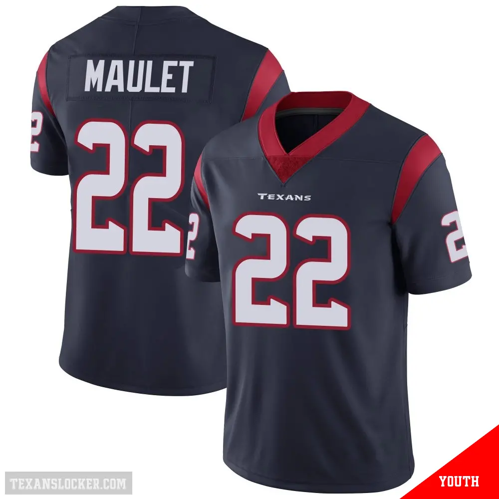 ＃22 Youth Arthur Maulet Navy Blue Limited Houston Texans Team Color Vapor Untouchable Jersey