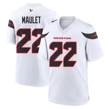 ＃22 Youth Arthur Maulet White Game Houston Texans Jersey