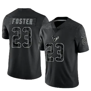 ＃23 Men's Arian Foster Black Limited Houston Texans Reflective Jersey