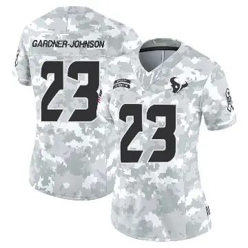 ＃23 Women's C.J. Gardner-Johnson Arctic Camo Limited Houston Texans 2024 Salute to Service Jersey