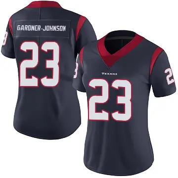 ＃23 Women's C.J. Gardner-Johnson Navy Blue Limited Houston Texans Team Color Vapor Untouchable Jersey