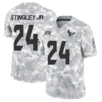 ＃24 Men's Derek Stingley Jr. Arctic Camo Limited Houston Texans 2024 Salute to Service Jersey