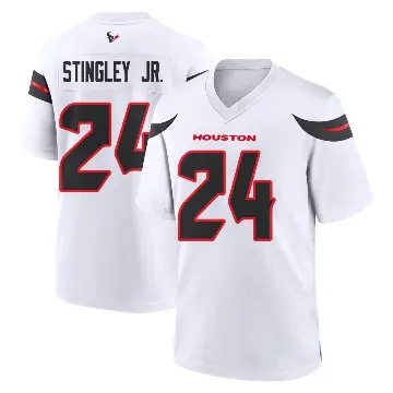 ＃24 Men's Derek Stingley Jr. White Game Houston Texans Jersey