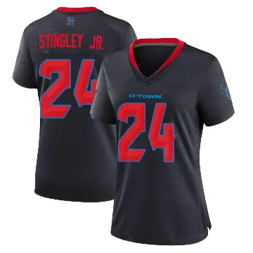 ＃24 Women's Derek Stingley Jr. Navy Game Houston Texans 2nd Alternate Jersey