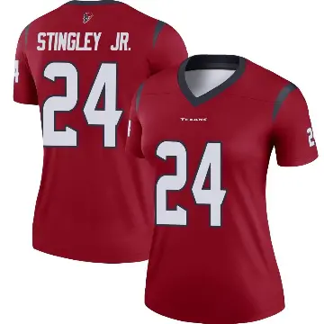 ＃24 Women's Derek Stingley Jr. Red Legend Houston Texans Jersey