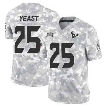 ＃25 Men's Russ Yeast Arctic Camo Limited Houston Texans 2024 Salute to Service Jersey