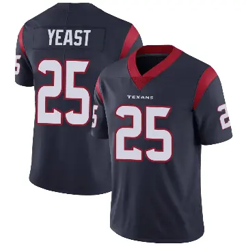 ＃25 Men's Russ Yeast Navy Blue Limited Houston Texans Team Color Vapor Untouchable Jersey