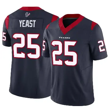 ＃25 Men's Russ Yeast Navy Limited Houston Texans Vapor F.U.S.E. Jersey